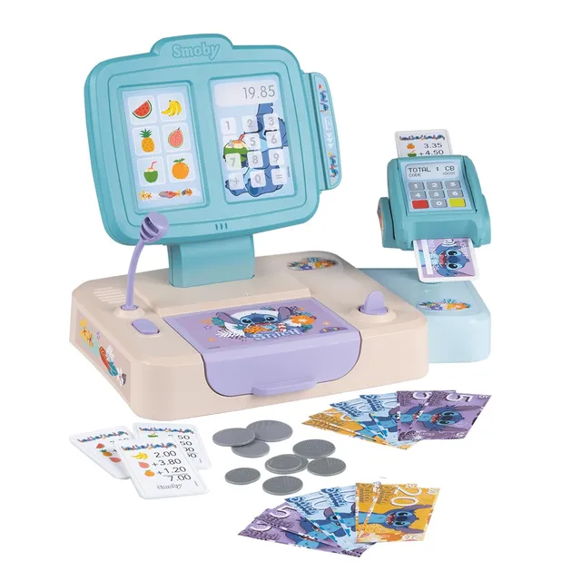 smoby-disney-stitch-supermarktkasse-kinderkasse-mit-mikrofon image 1
