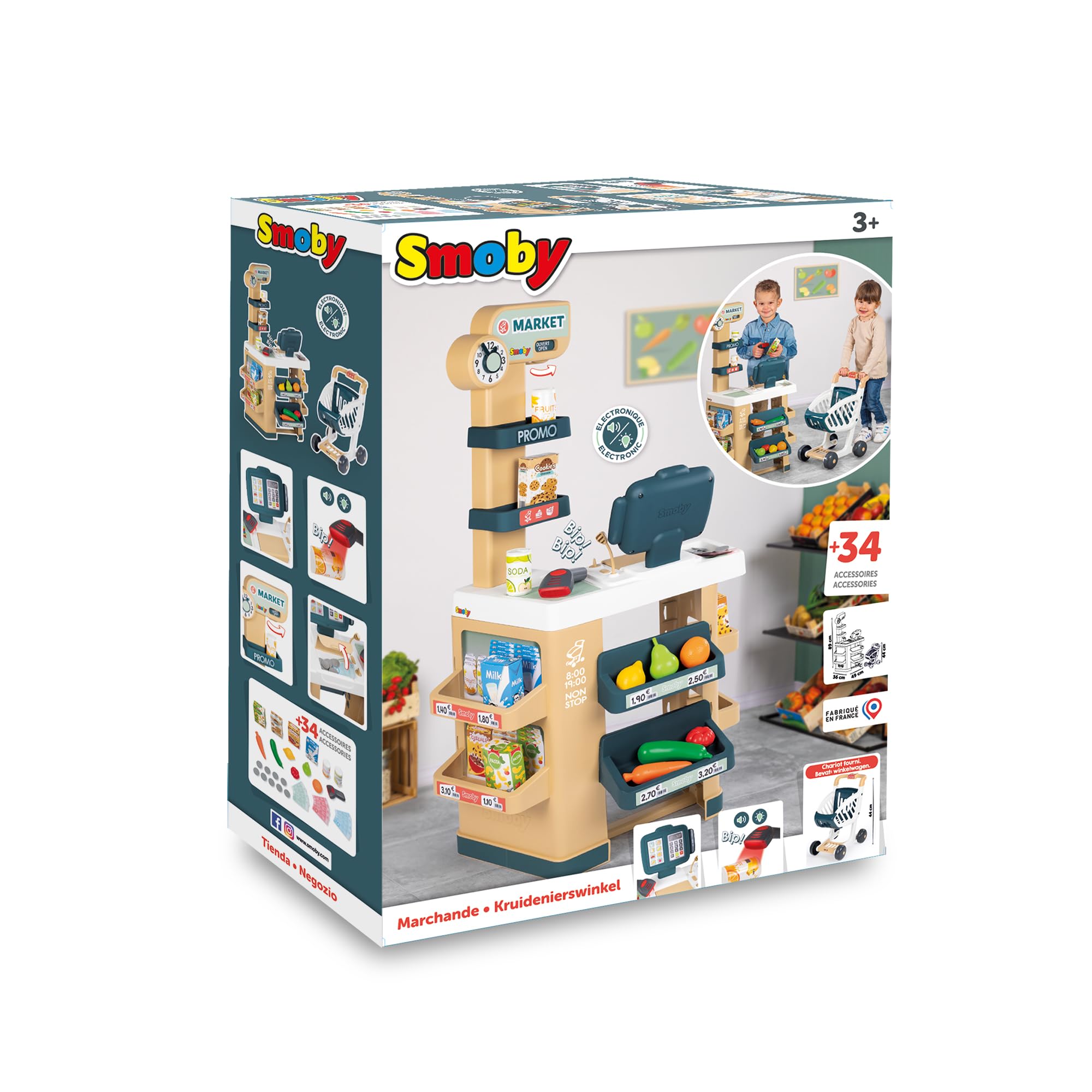 smoby-life-supermarkt-kaufladen-mit-kasse-licht-sound image 6