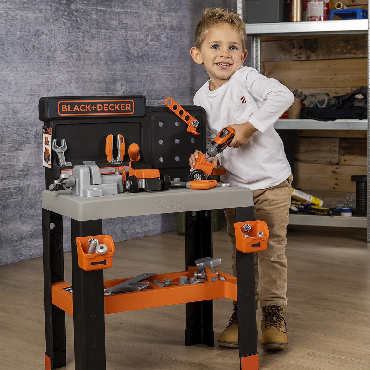smoby-black-decker-pro-werkbank-79-teilig-mit-akkuschrauber image 7