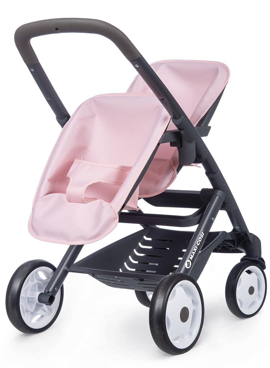 smoby-maxi-cosi-zwillings-puppenwagen-rosa-f-r-42-cm-puppen image 2