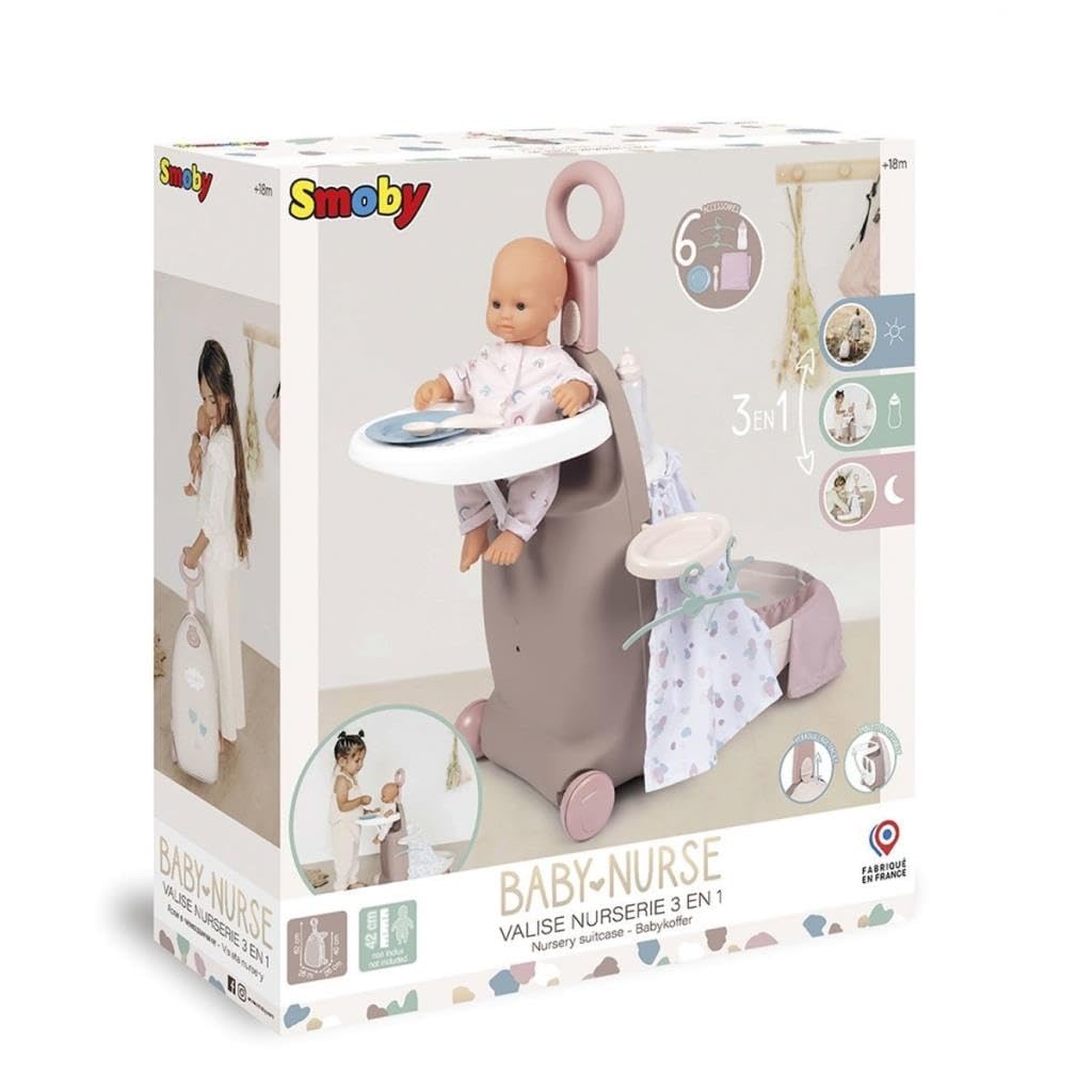 smoby-baby-nurse-puppen-trolley-beige-f-r-puppen-bis-42-cm image 6