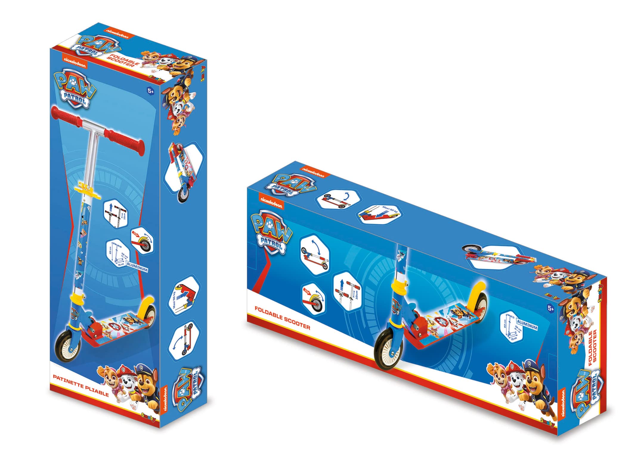 smoby-paw-patrol-roller-kinderroller-klappbar-mit-bremse image 3