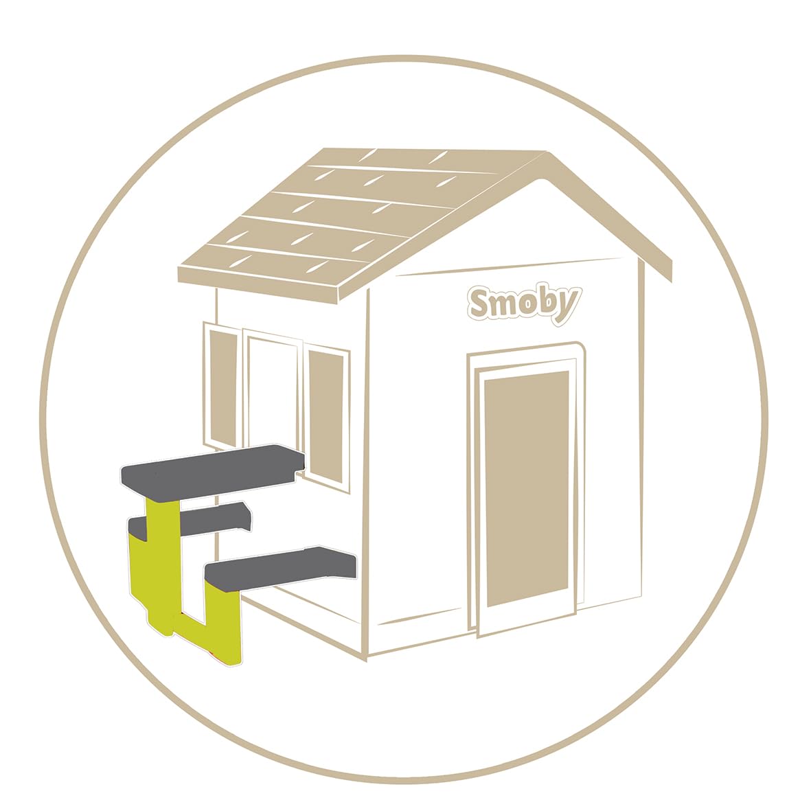 smoby-picknicktisch-spielhaus-zubeh-r-sitzbank-mit-tisch image 3