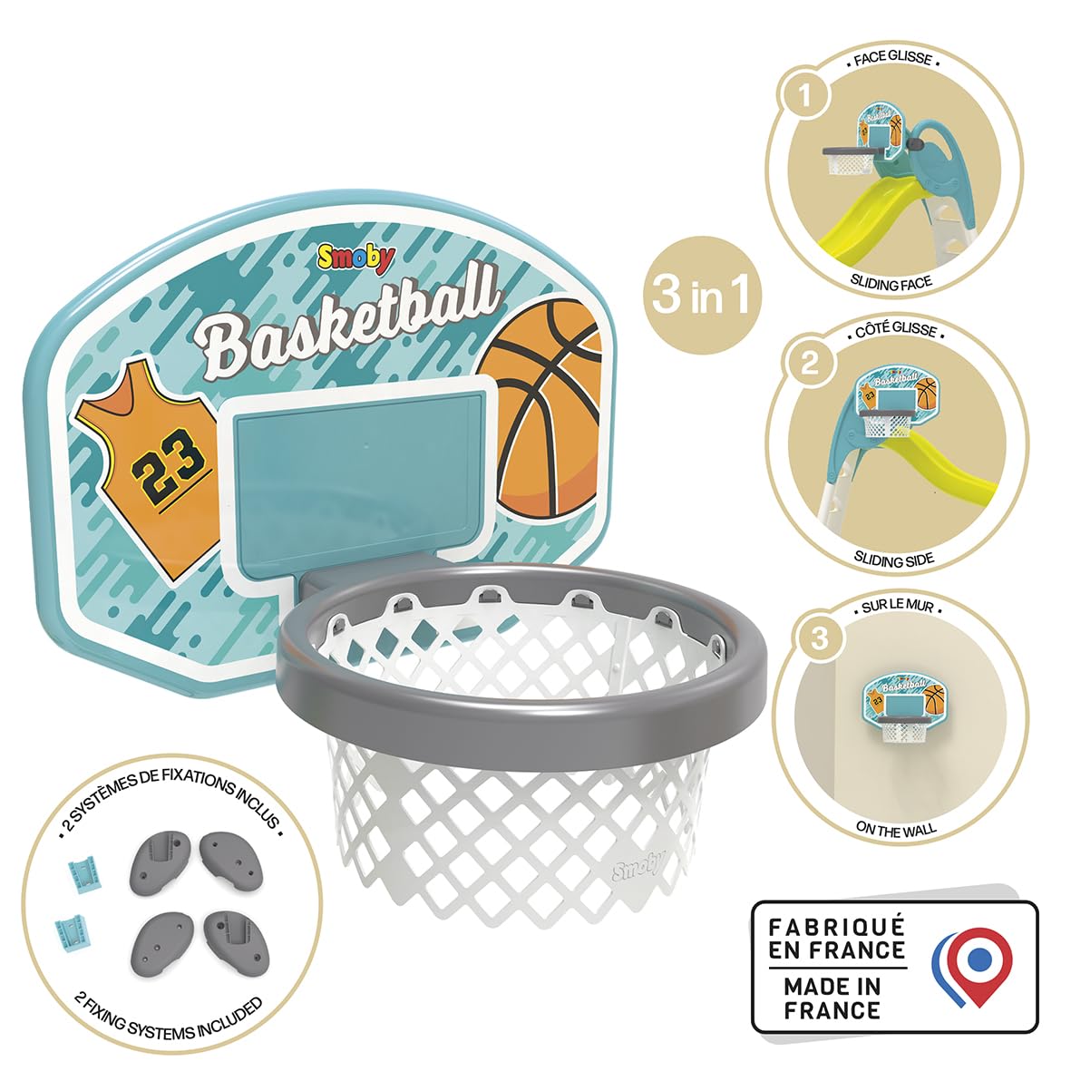 smoby-life-basketballkorb-3-in-1-820700-rutschen-zubeh-r-outdoor image 2