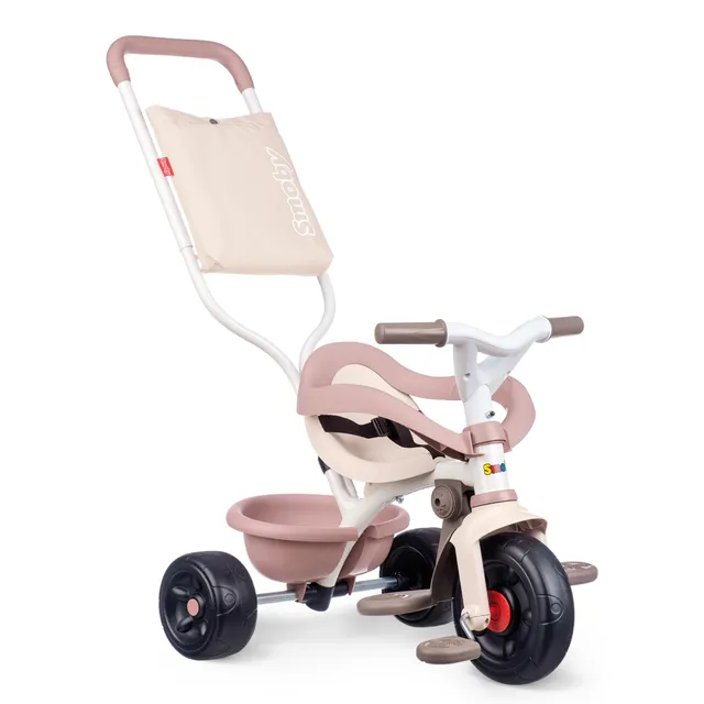 smoby-life-dreirad-be-fun-komfort-rosa-mit-schiebestange image 1