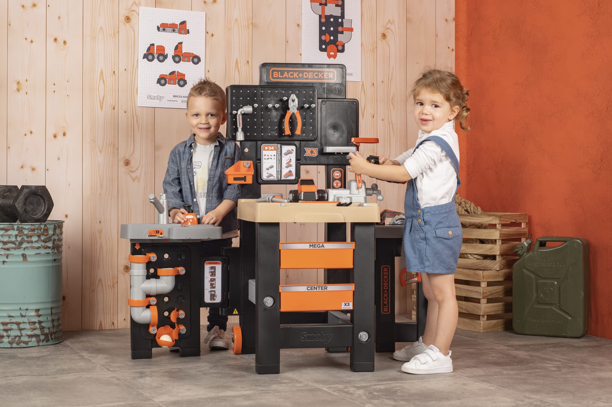 smoby-black-decker-mega-werkbank-center-modern-werkbank-100-teile image 4