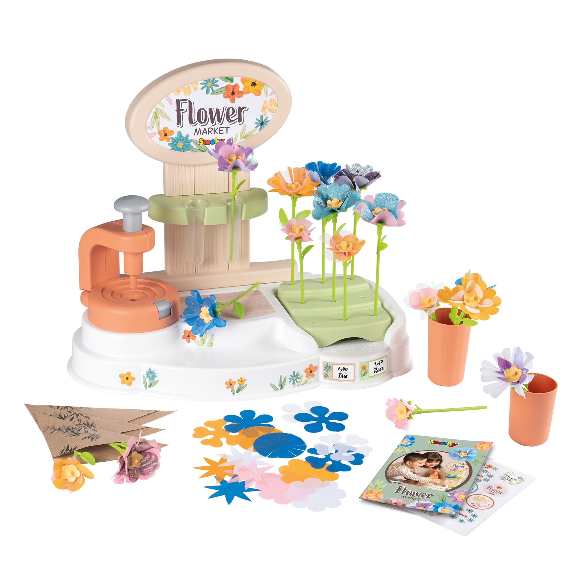 smoby-flower-market-kreativ-set-stoff-blumen-basteln image 2