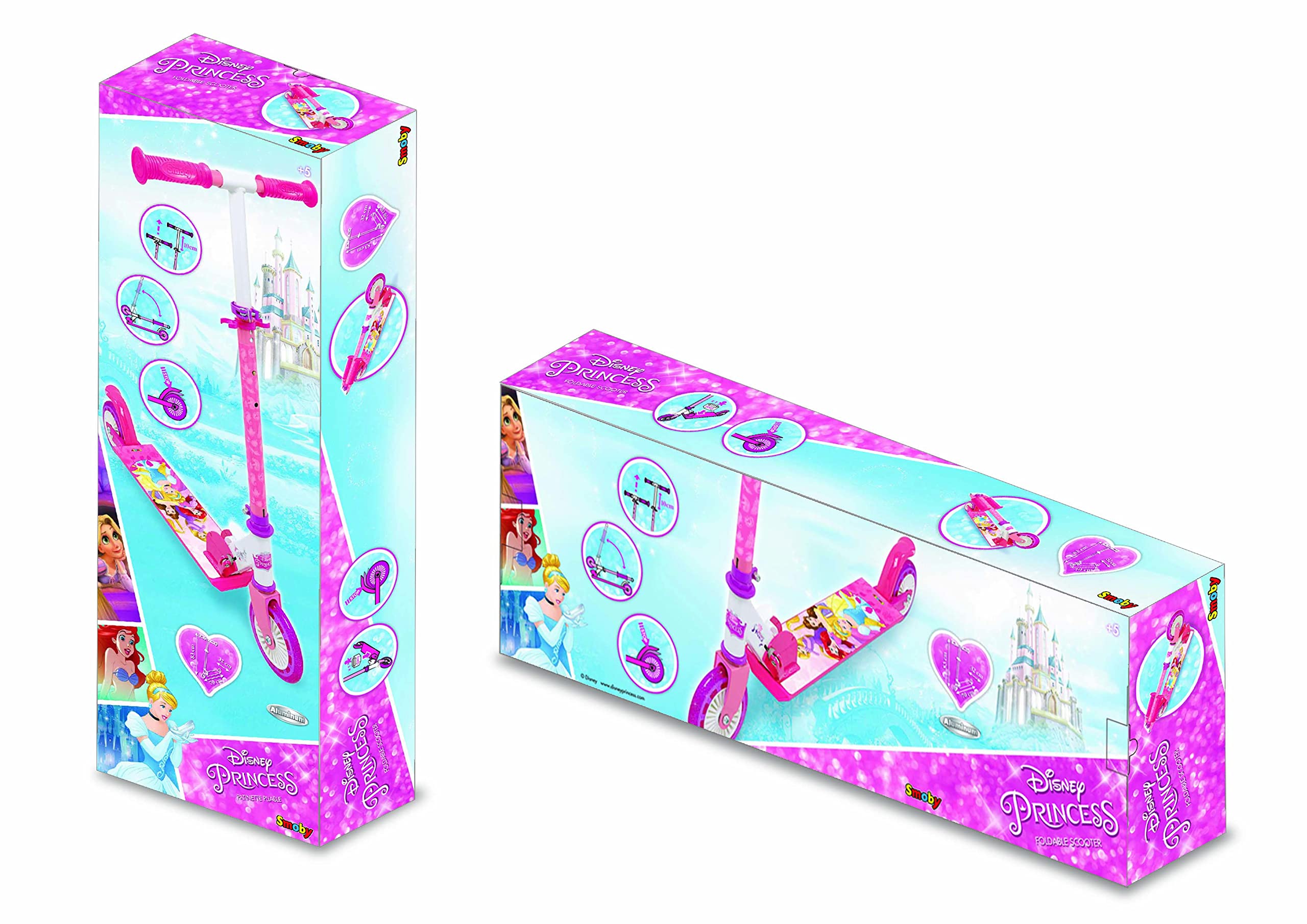 smoby-disney-princess-roller-scooter-pink-mit-bremse-ab-5-jahren image 3
