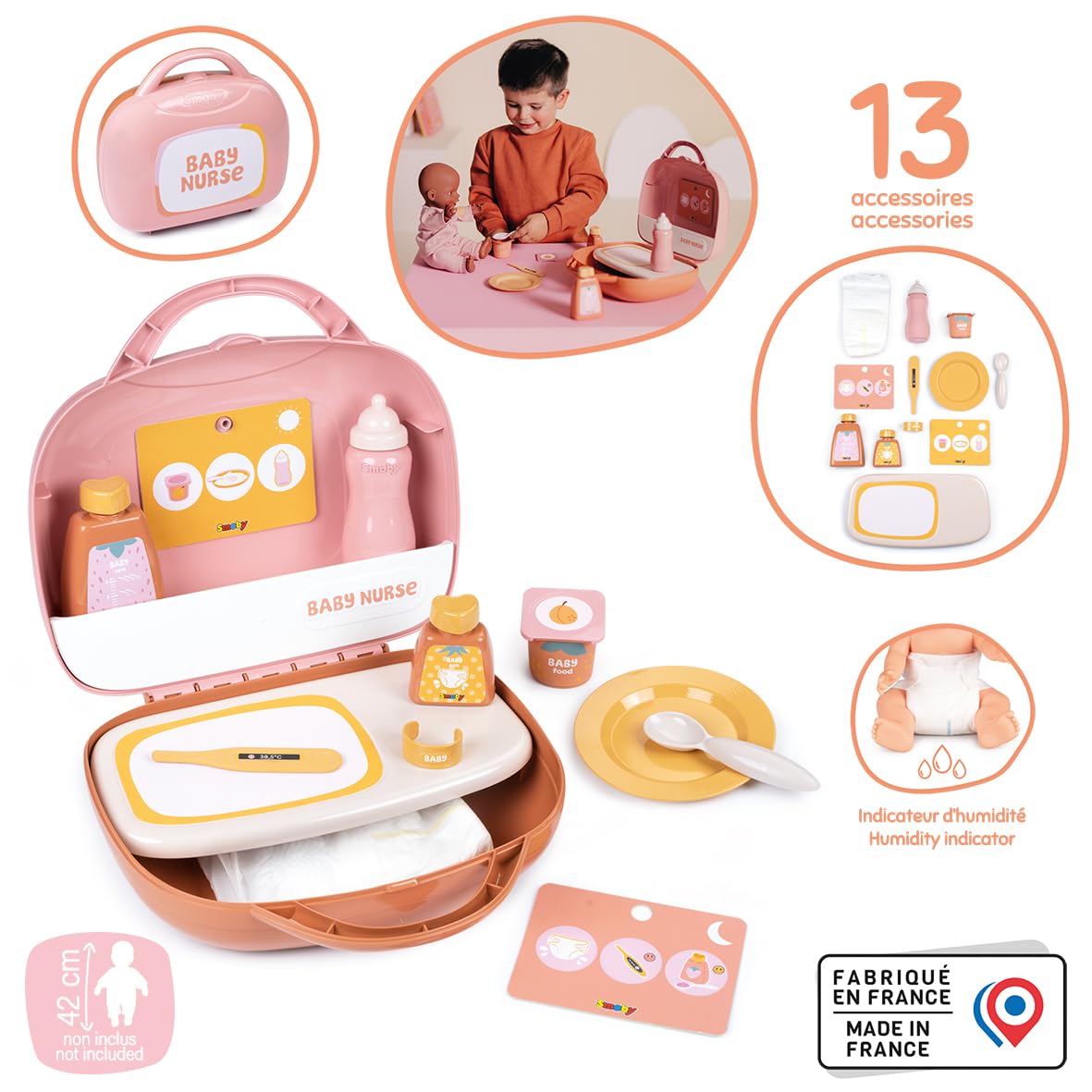 smoby-baby-nurse-puppen-pflegekoffer-pflegeset-13-teilig-ab-3-j image 2