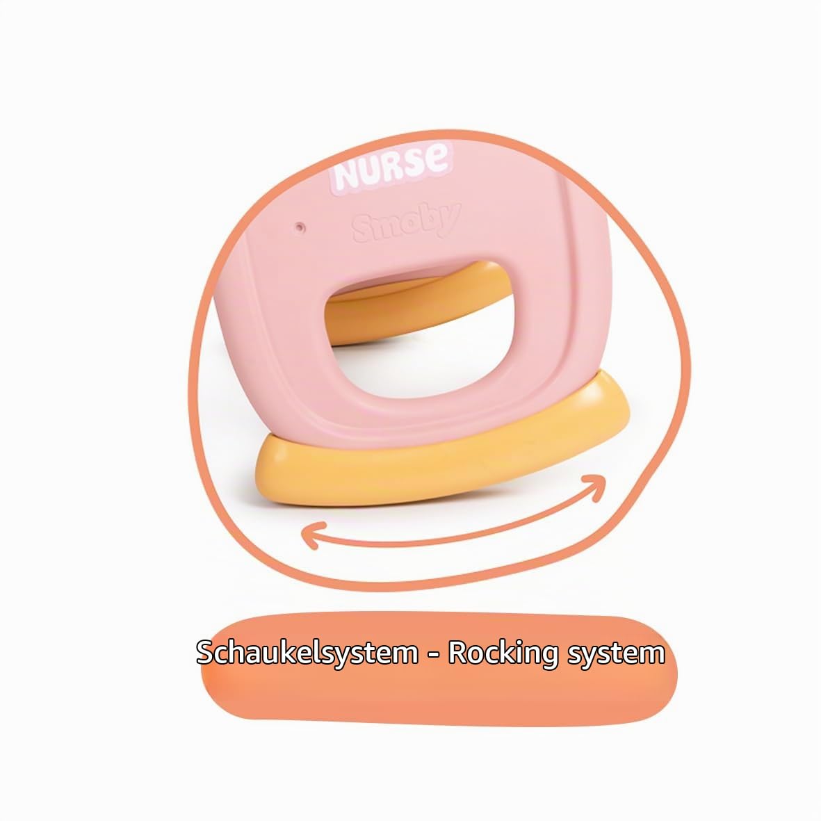 smoby-baby-nurse-puppenwiege-puppenbett-rosa-mit-mobile image 3