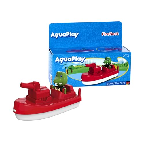 aquaplay-sploshy-fireboat-feuerwehrboot-rot-mit-spritzfunktion image 8