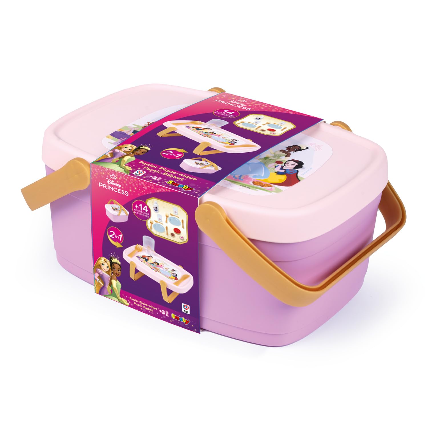 smoby-disney-princess-2-in-1-picknickkorb-14-teilig-ab-3-jahren image 5