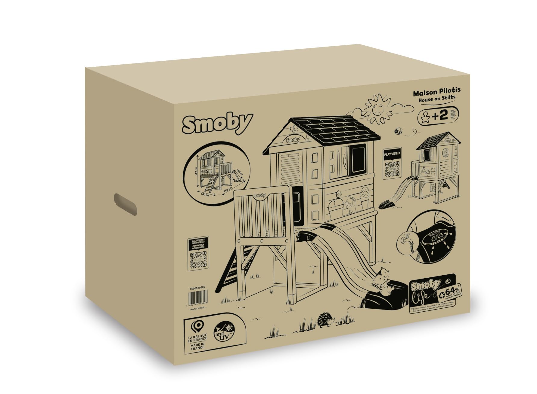 smoby-life-stelzenhaus-mit-rutsche-recycled-spielhaus-ab-2-jahren image 3