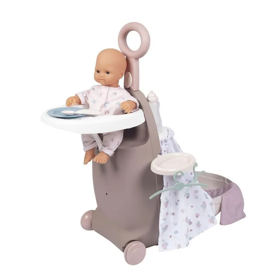 smoby-baby-nurse-puppen-trolley-beige-f-r-puppen-bis-42-cm image 1