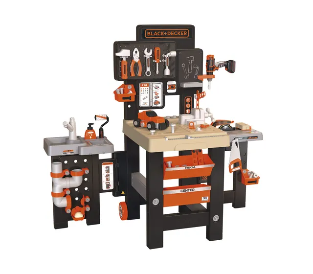 smoby-black-decker-mega-werkbank-center-modern-werkbank-100-teile image 1