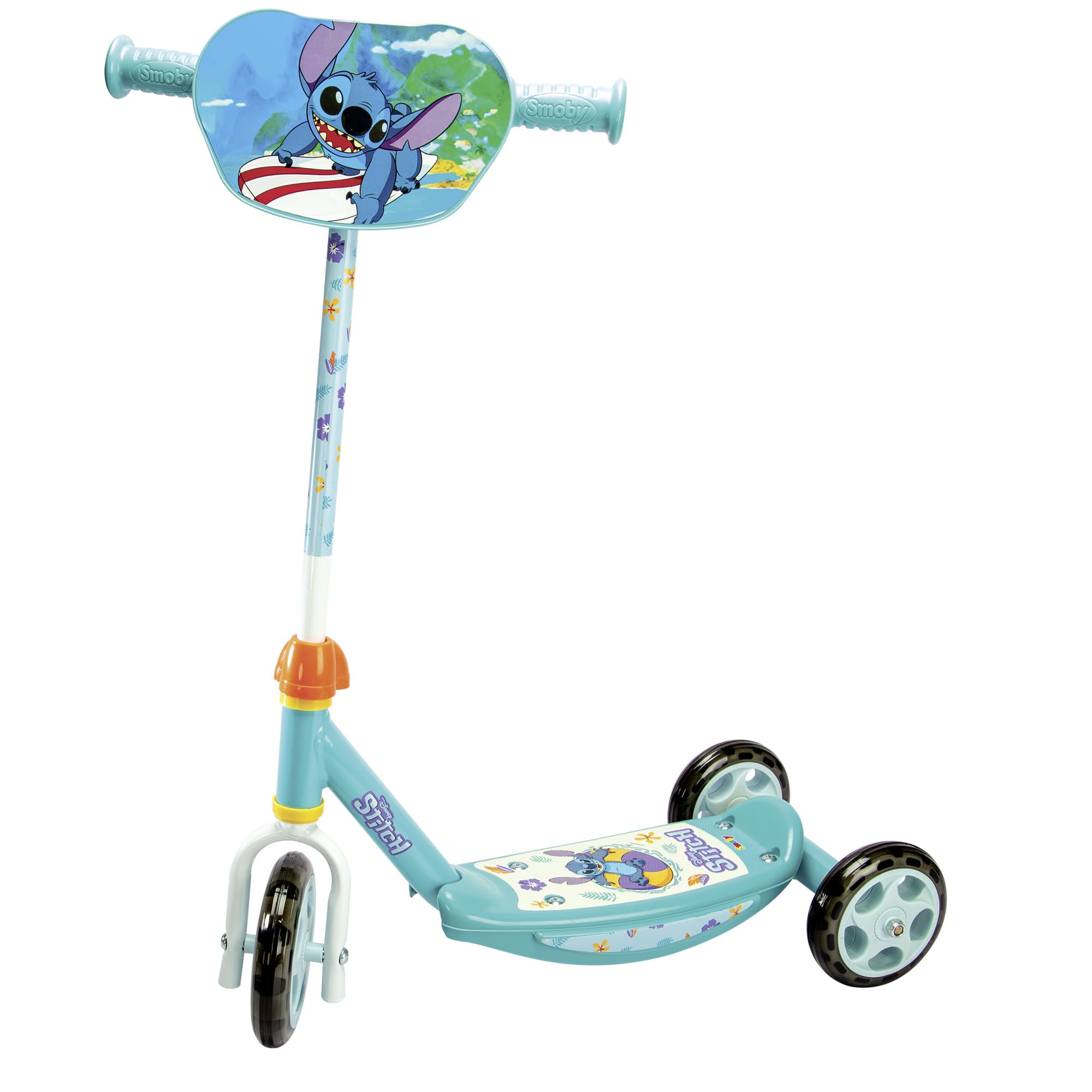 smoby-stitch-3-rad-scooter-kinderroller-verstellbar-ab-3-jahren image 1