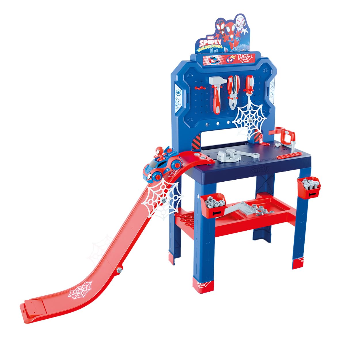 smoby-spidey-werkbank-spielwerkbank-94-teile-sprungschanze-ab-3j image 1