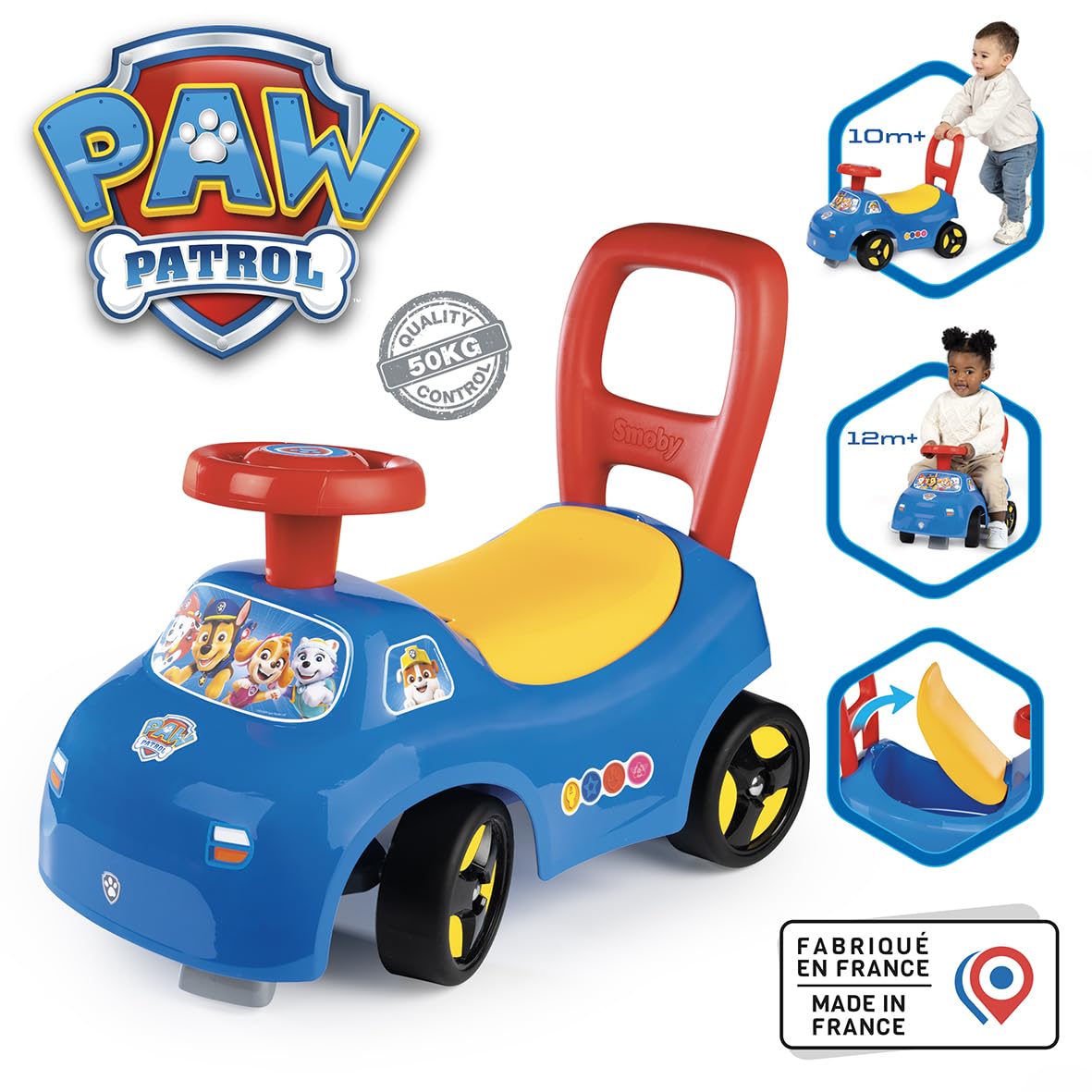 smoby-paw-patrol-rutscher-kinderfahrzeug-mit-staufach-ab-10-monaten image 2