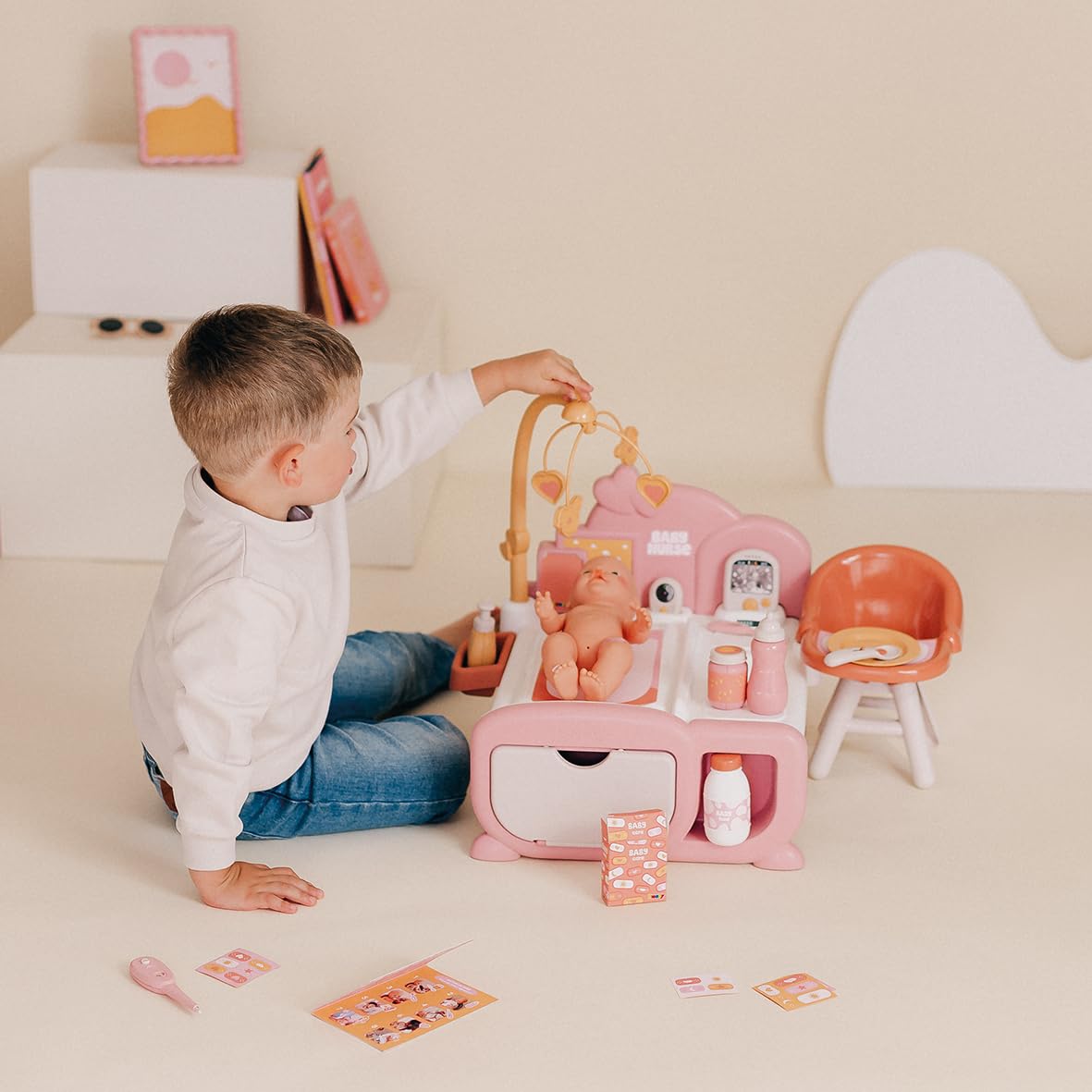 smoby-baby-nurse-cocoon-puppenm-bel-beige-42-cm-16-teile image 4