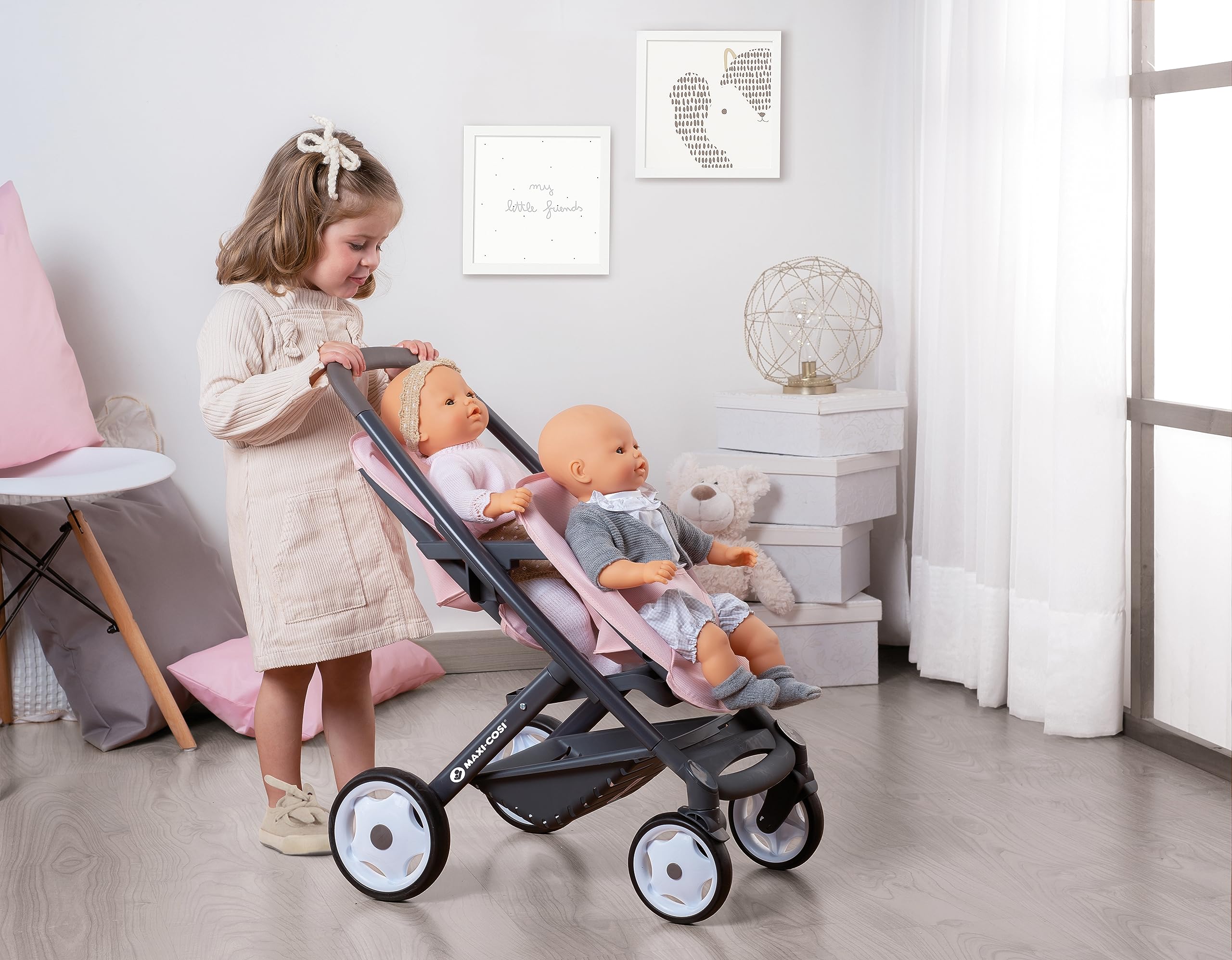 smoby-maxi-cosi-zwillings-puppenwagen-rosa-f-r-42-cm-puppen image 4
