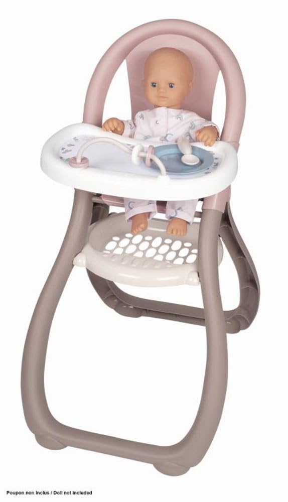 smoby-baby-nurse-puppen-hochstuhl-rosa-mit-teller-l-ffel image 8