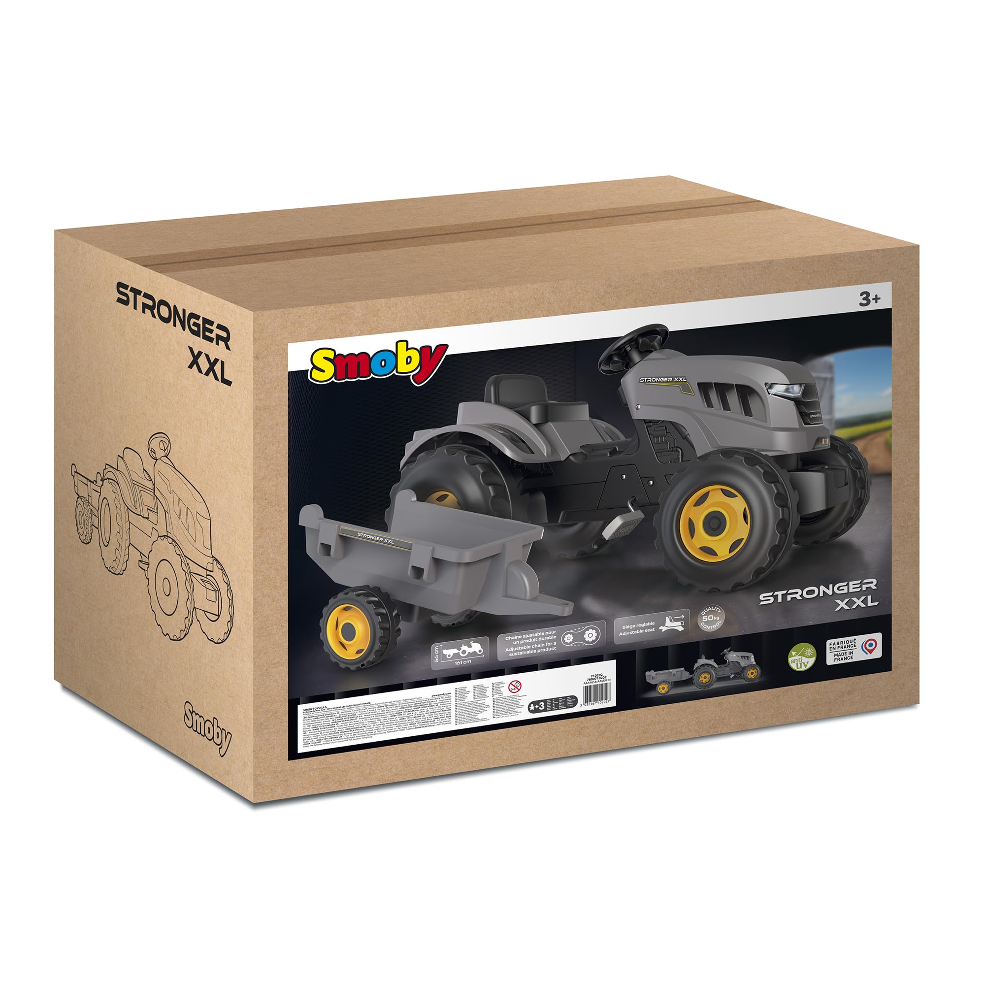 smoby-claas-traktor-stronger-xxl-trettraktor-mit-anh-nger image 7