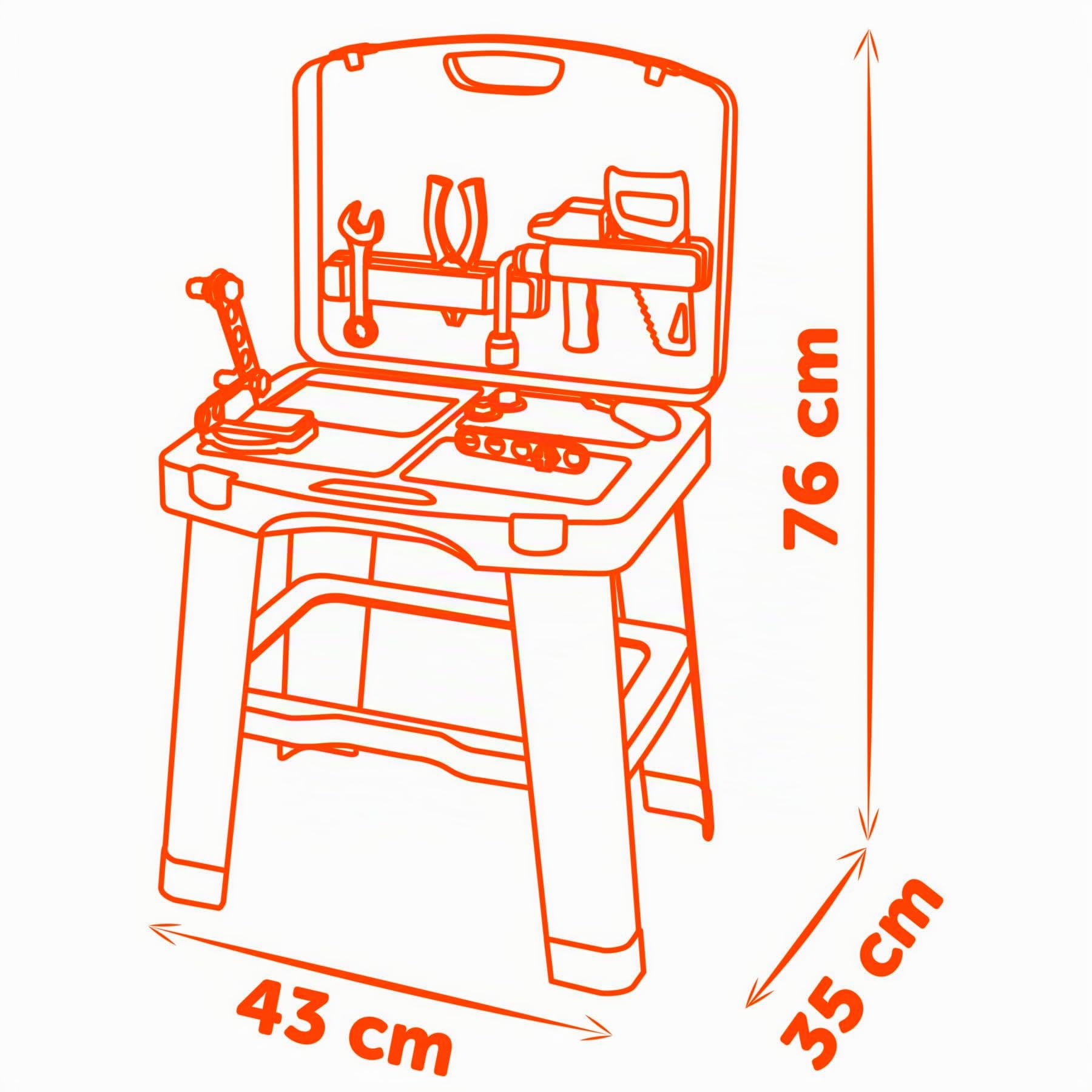 smoby-black-decker-werkzeugkoffer-bricolo-werkbank image 4
