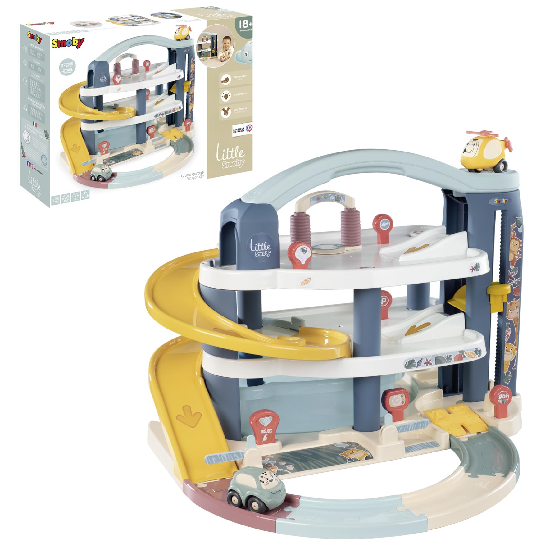 smoby-little-smoby-parkhaus-garage-ab-18-monaten-mit-auto image 2