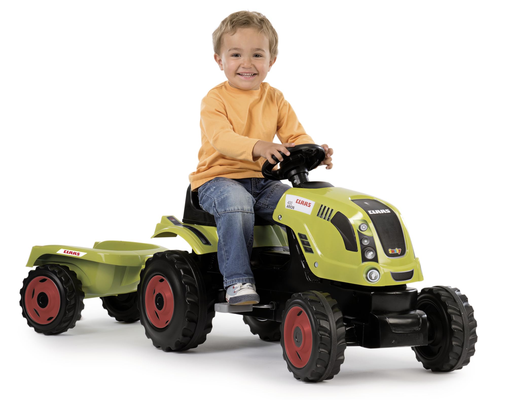 smoby-claas-traktor-farmer-arion-400-xl-gr-n-mit-anh-nger image 4