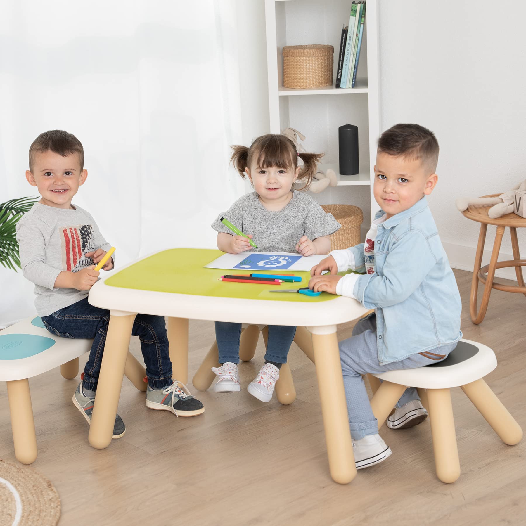 smoby-kid-tisch-lime-kindertisch-4-kinder-wetterfest image 2