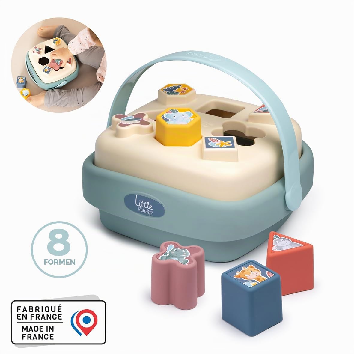 smoby-little-formen-tragekorb-steckspiel-8-steine-ab-12-monate image 2