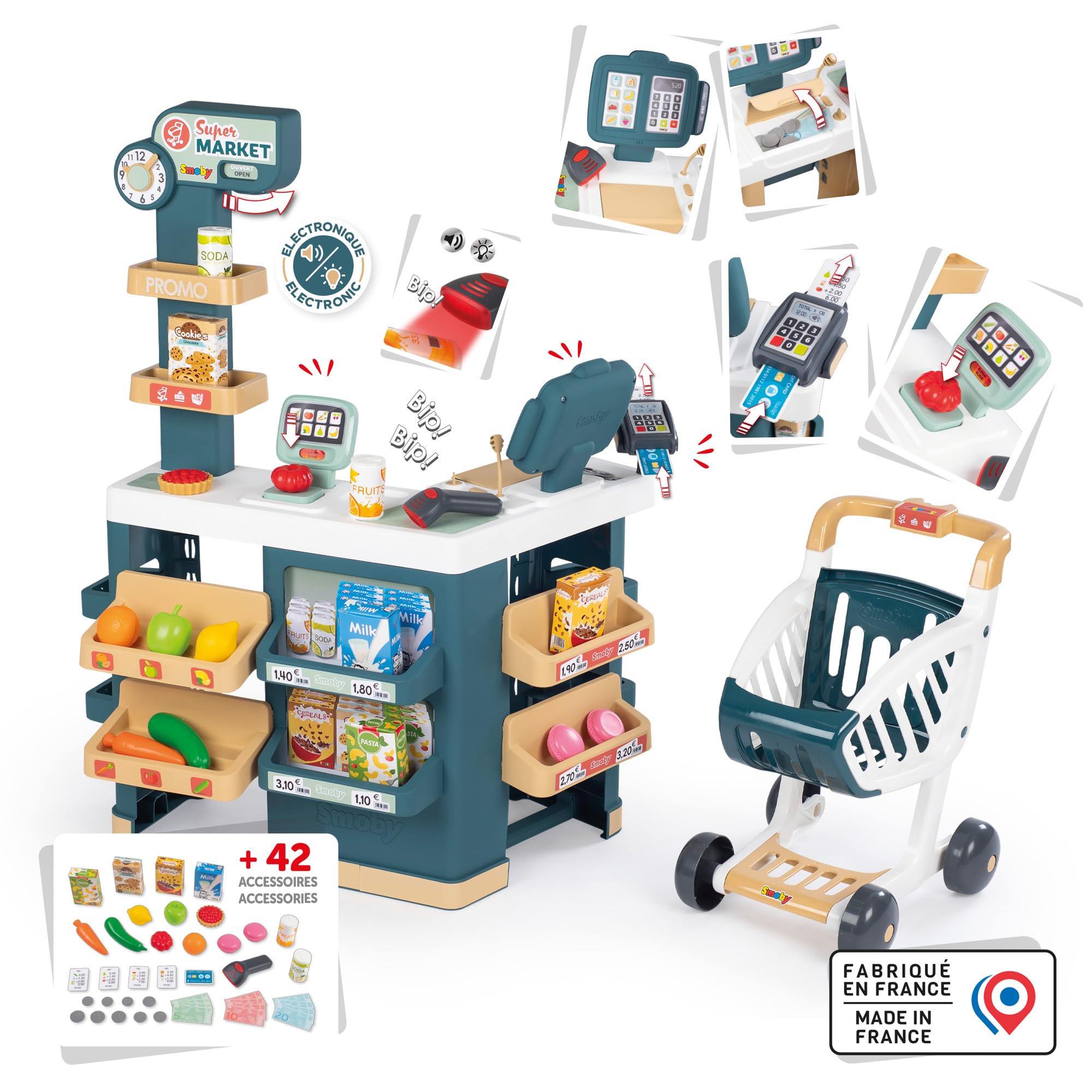 smoby-life-supermarkt-kaufladen-mit-einkaufswagen image 2