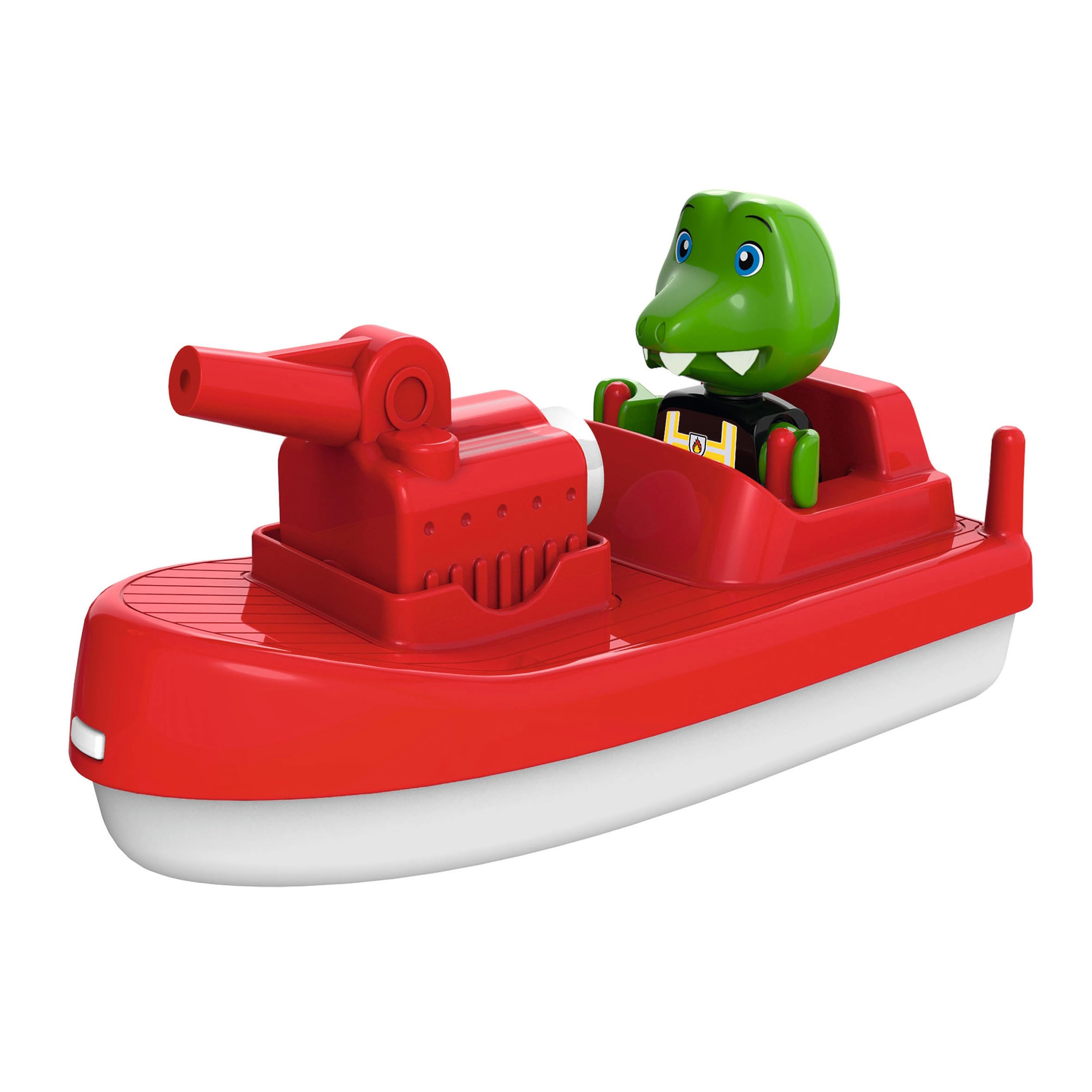 aquaplay-sploshy-fireboat-feuerwehrboot-rot-mit-spritzfunktion image 1