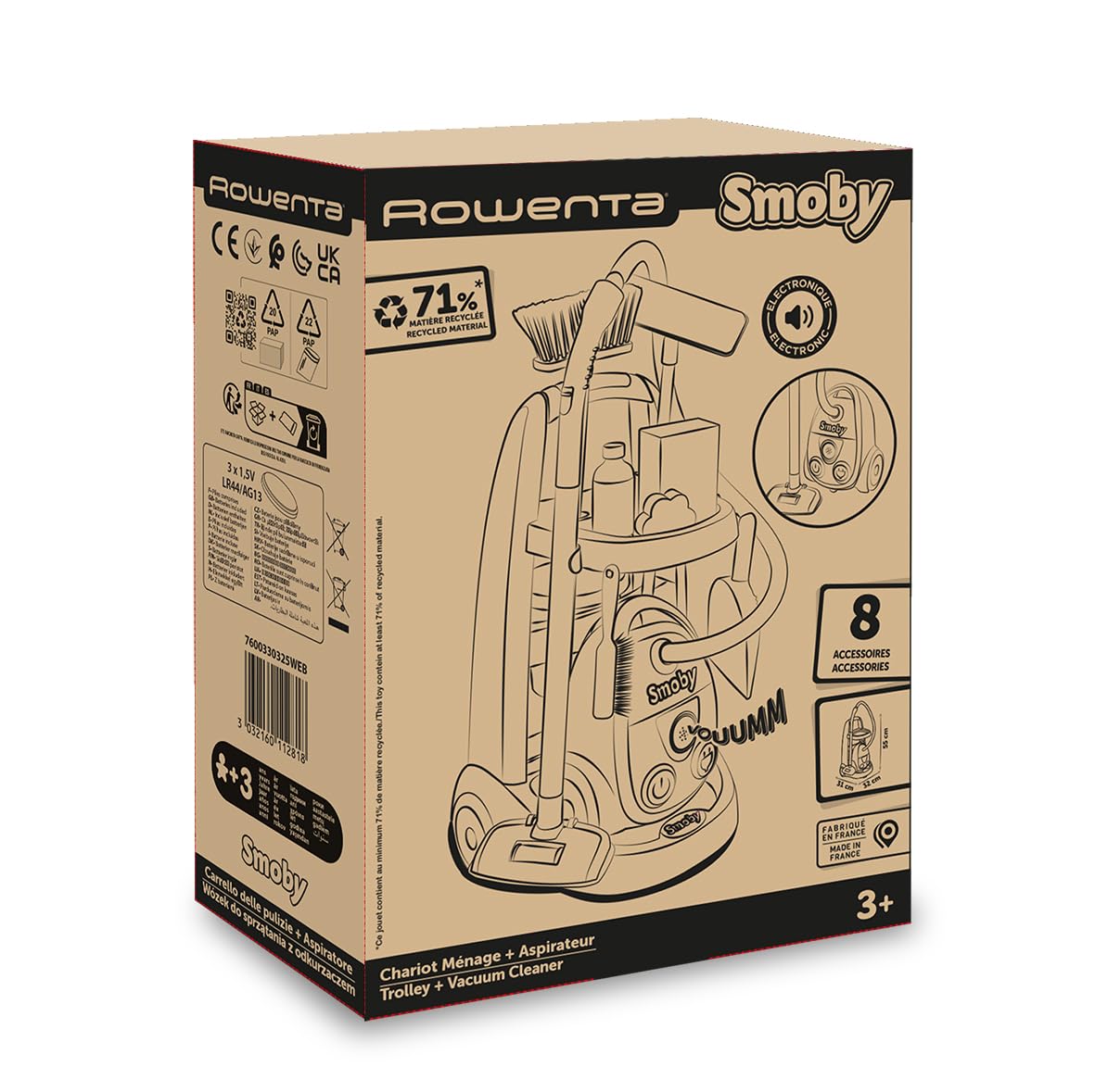 smoby-rowenta-reinigungstrolley-putzwagen-mit-sound-8-teilig image 7