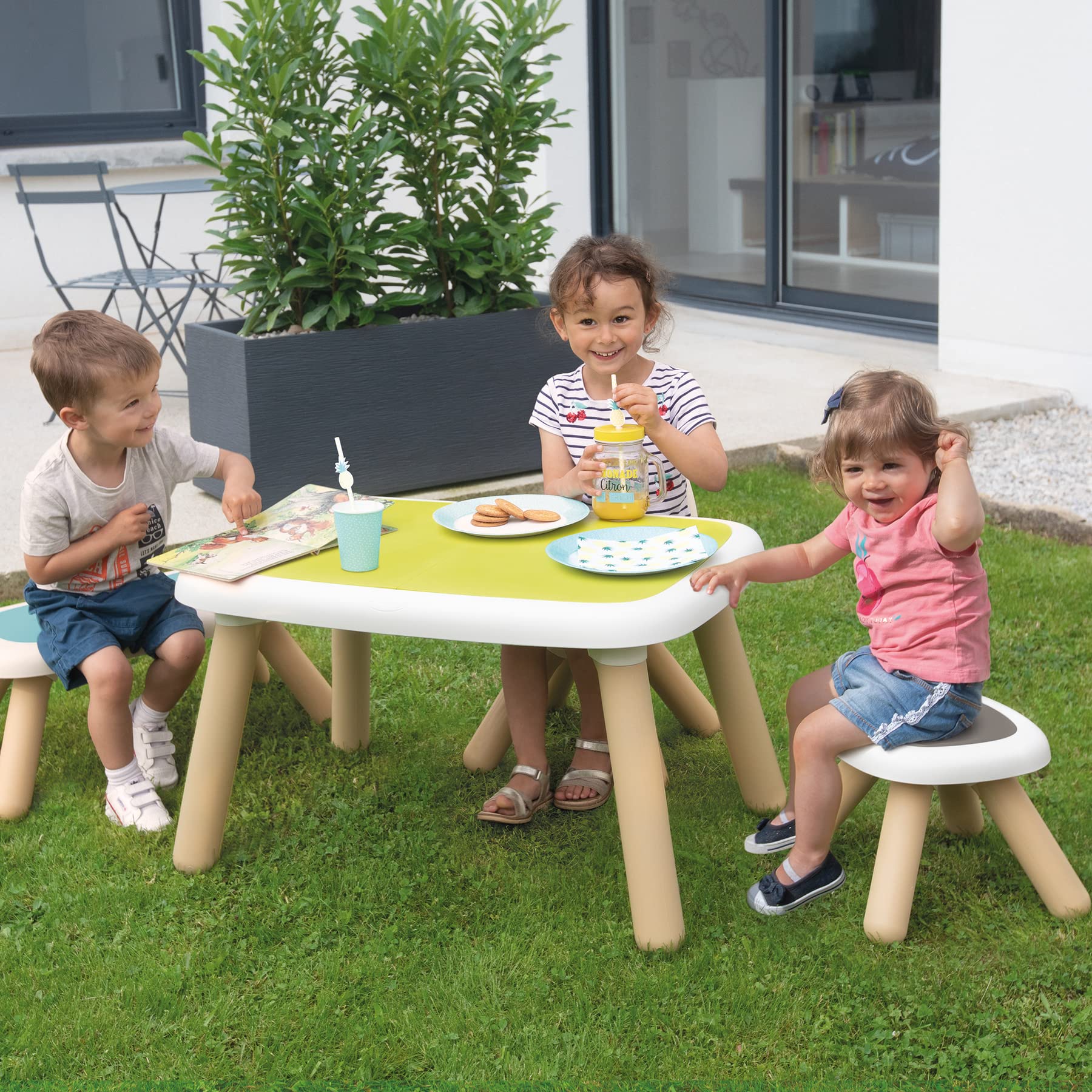 smoby-kid-tisch-lime-kindertisch-4-kinder-wetterfest image 4