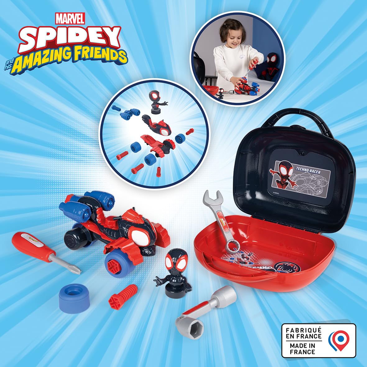smoby-spidey-spin-werkzeugkoffer-miles-morales-360928 image 3