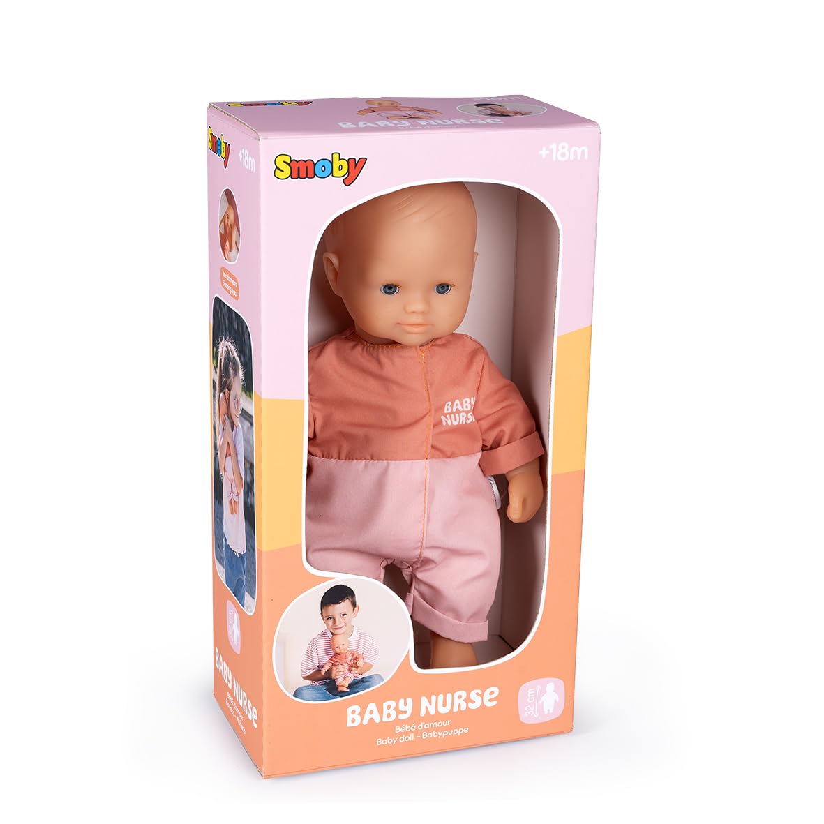 smoby-baby-nurse-puppe-32-cm-rosa-mit-schlafaugen image 5