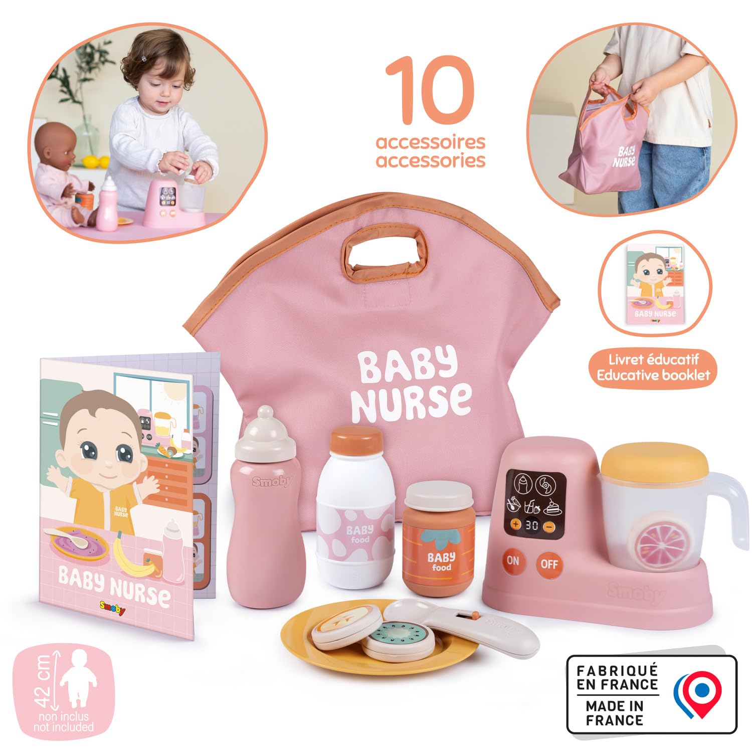 smoby-baby-nurse-lunch-set-puppen-mahlzeitset-mit-mixer image 2