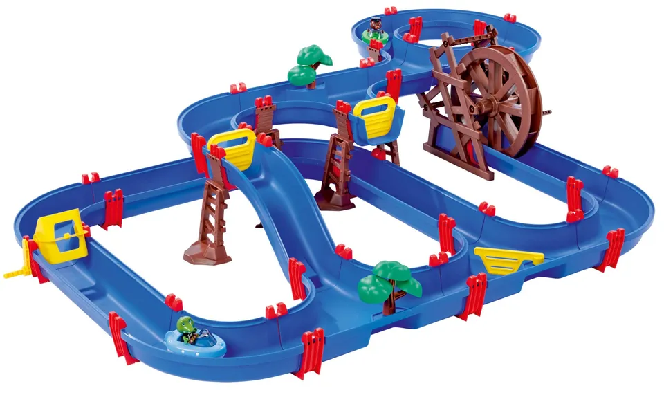 aquaplay-mega-water-wheel-wasserbahn-180-cm-mit-2-booten image 1