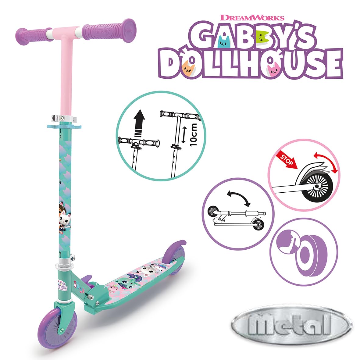 smoby-gabby-s-dollhouse-kinderroller-klappbar-ab-5-jahren image 2