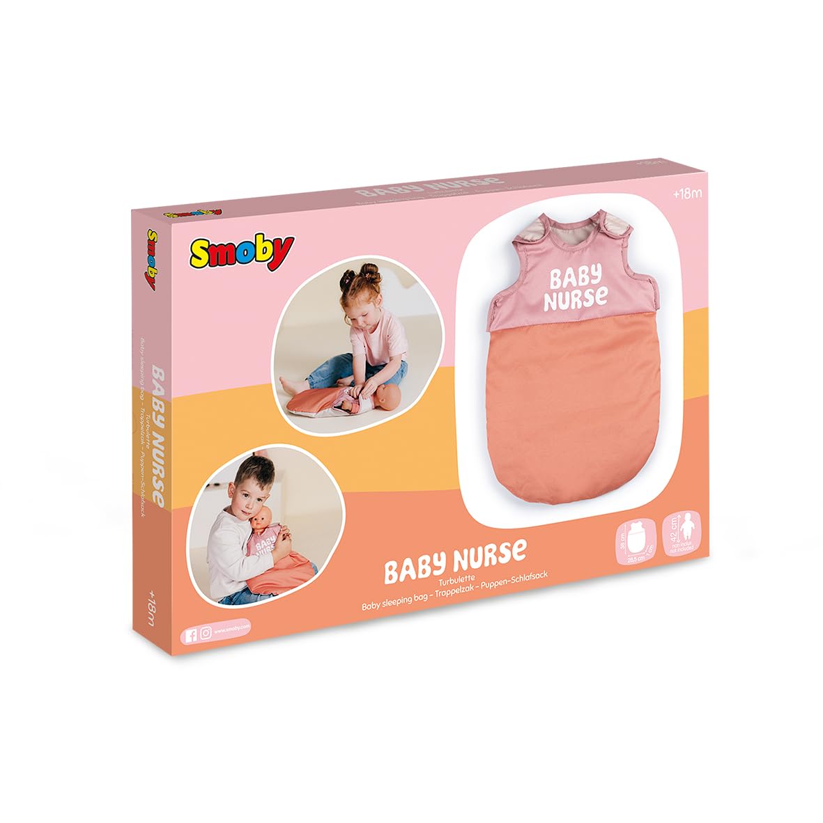 smoby-baby-nurse-puppen-schlafsack-42-cm-puppenzubeh-r-rosa image 7