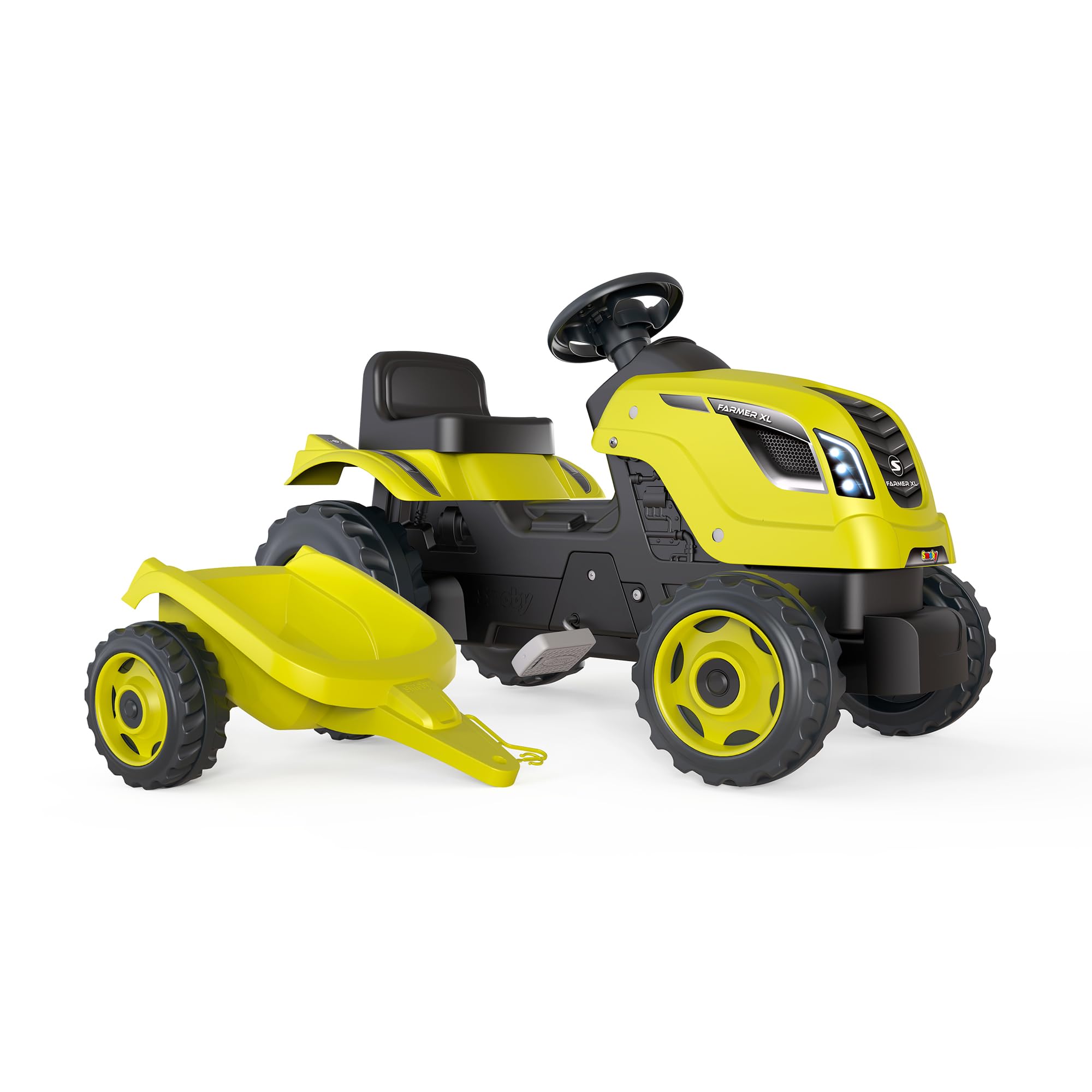 smoby-claas-farmer-xl-trettraktor-mit-anh-nger-gr-n-pedale image 2