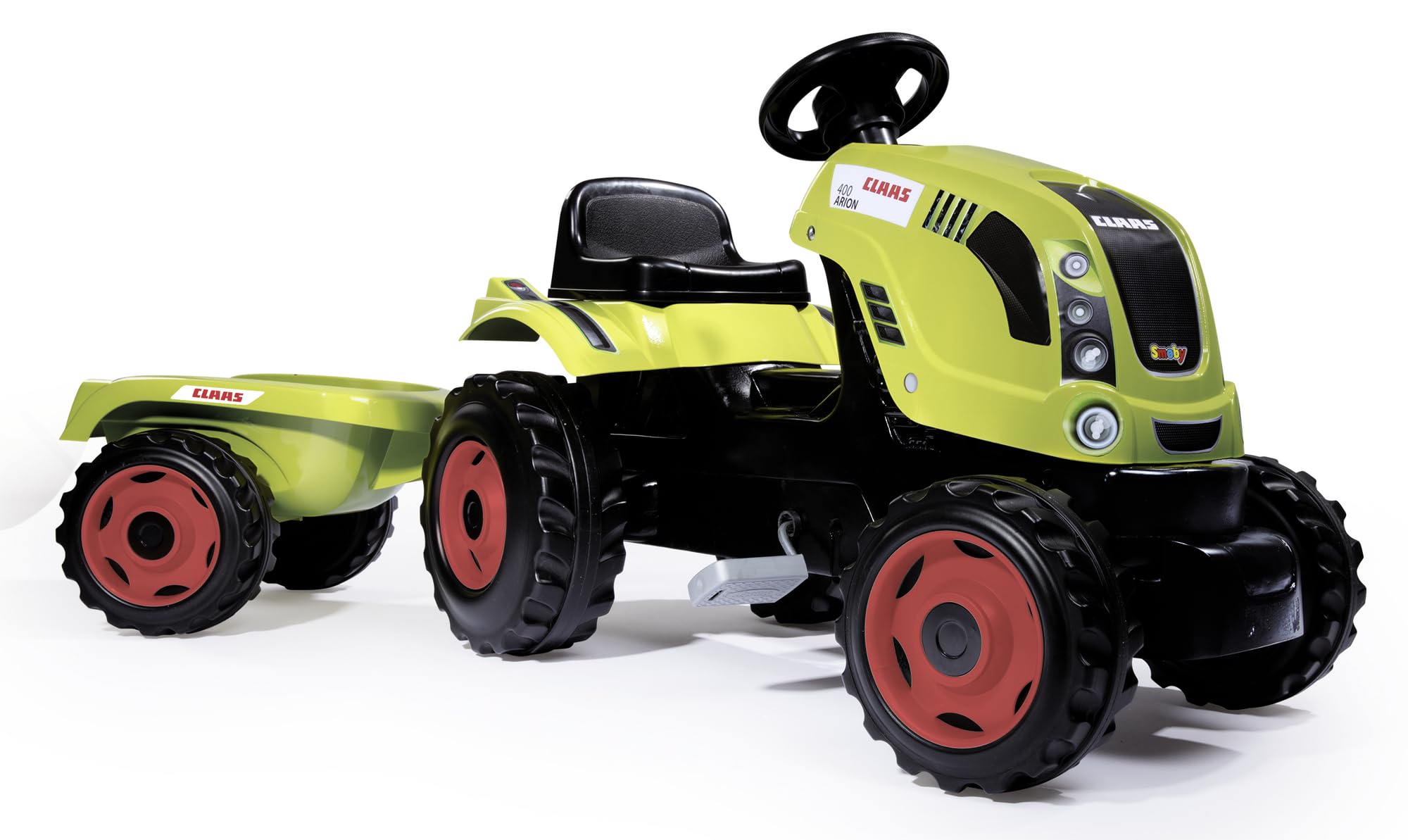 smoby-claas-traktor-farmer-arion-400-xl-gr-n-mit-anh-nger image 2