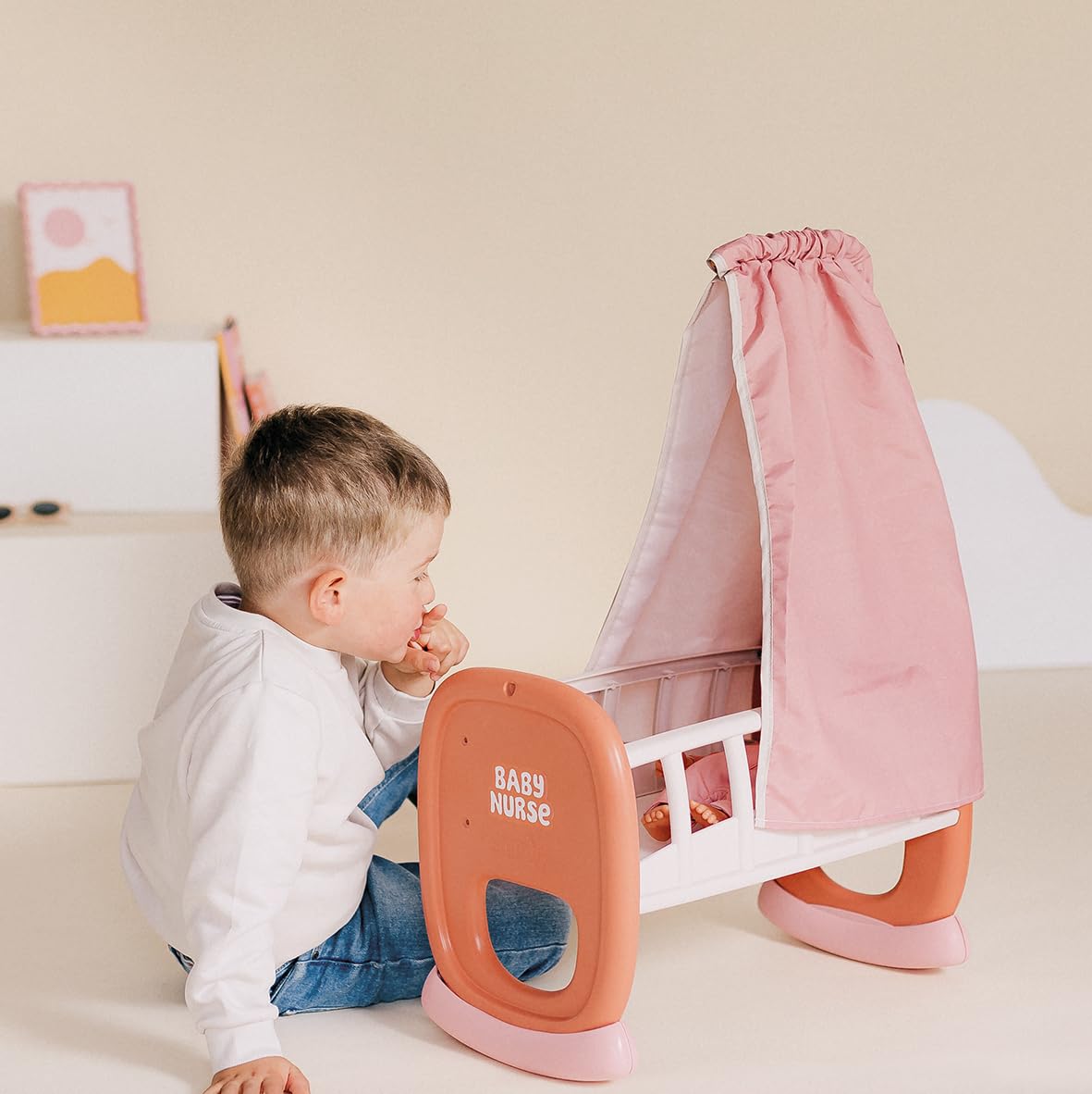 smoby-baby-nurse-wiege-puppenbett-bis-42-cm-ab-18-monaten image 5