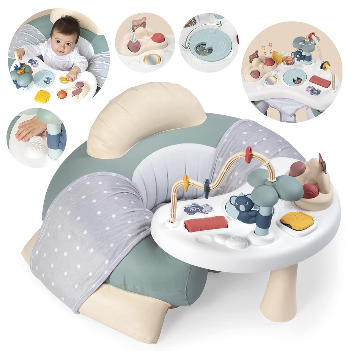 smoby-little-smoby-babysitz-mit-spieltisch-aufblasbar-ab-6-monate image 2