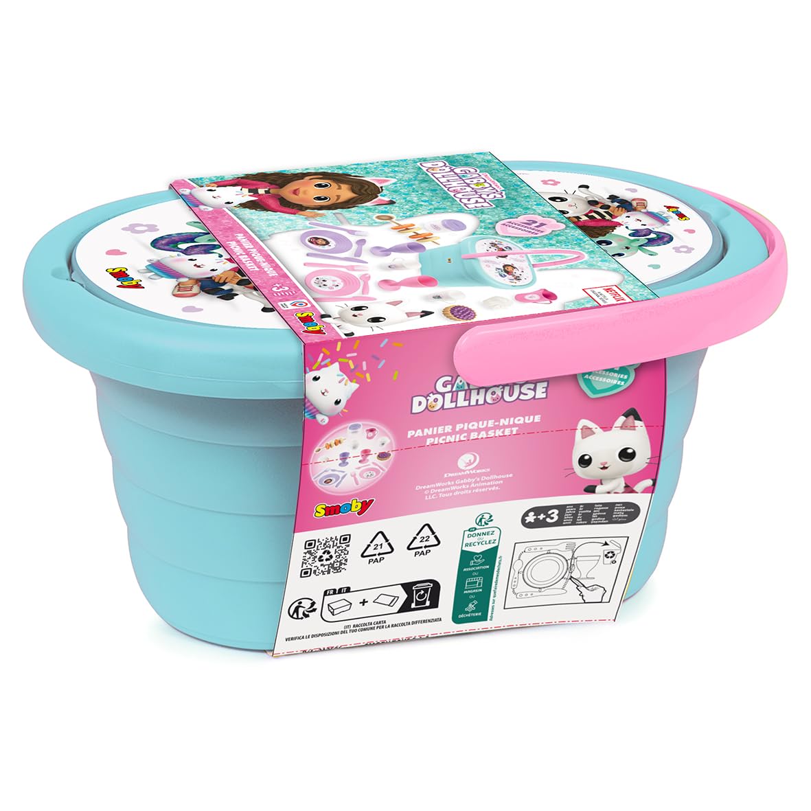 smoby-gabbys-dollhouse-picknickkorb-21-tlg-blau-ab-3-jahren image 2