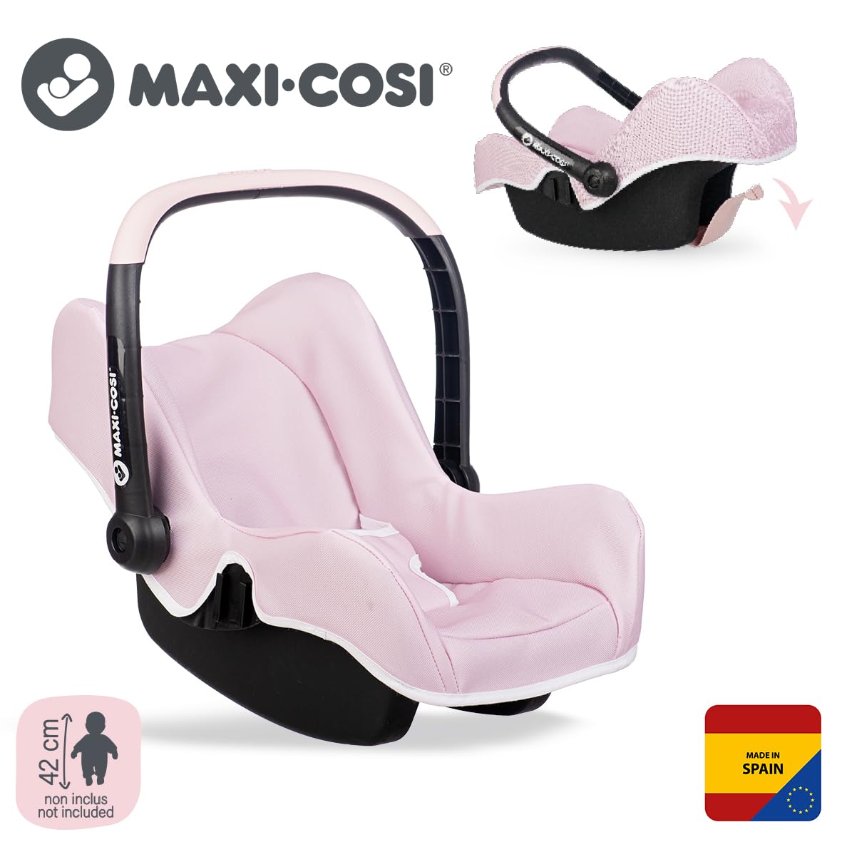 smoby-maxi-cosi-puppenautositz-babyschale-mit-gurt-bis-42-cm image 2