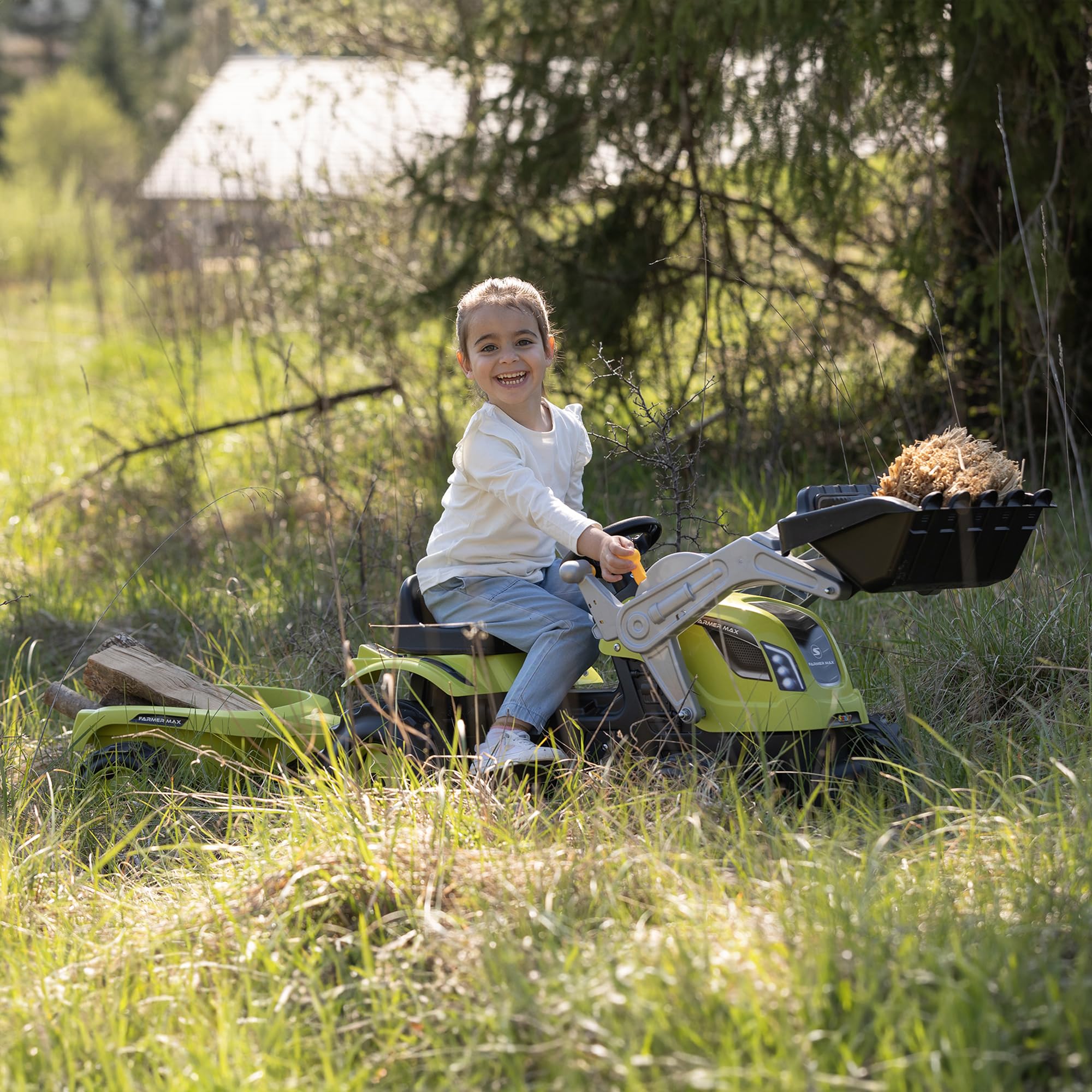 smoby-claas-traktor-farmer-max-trettraktor-anh-nger image 5