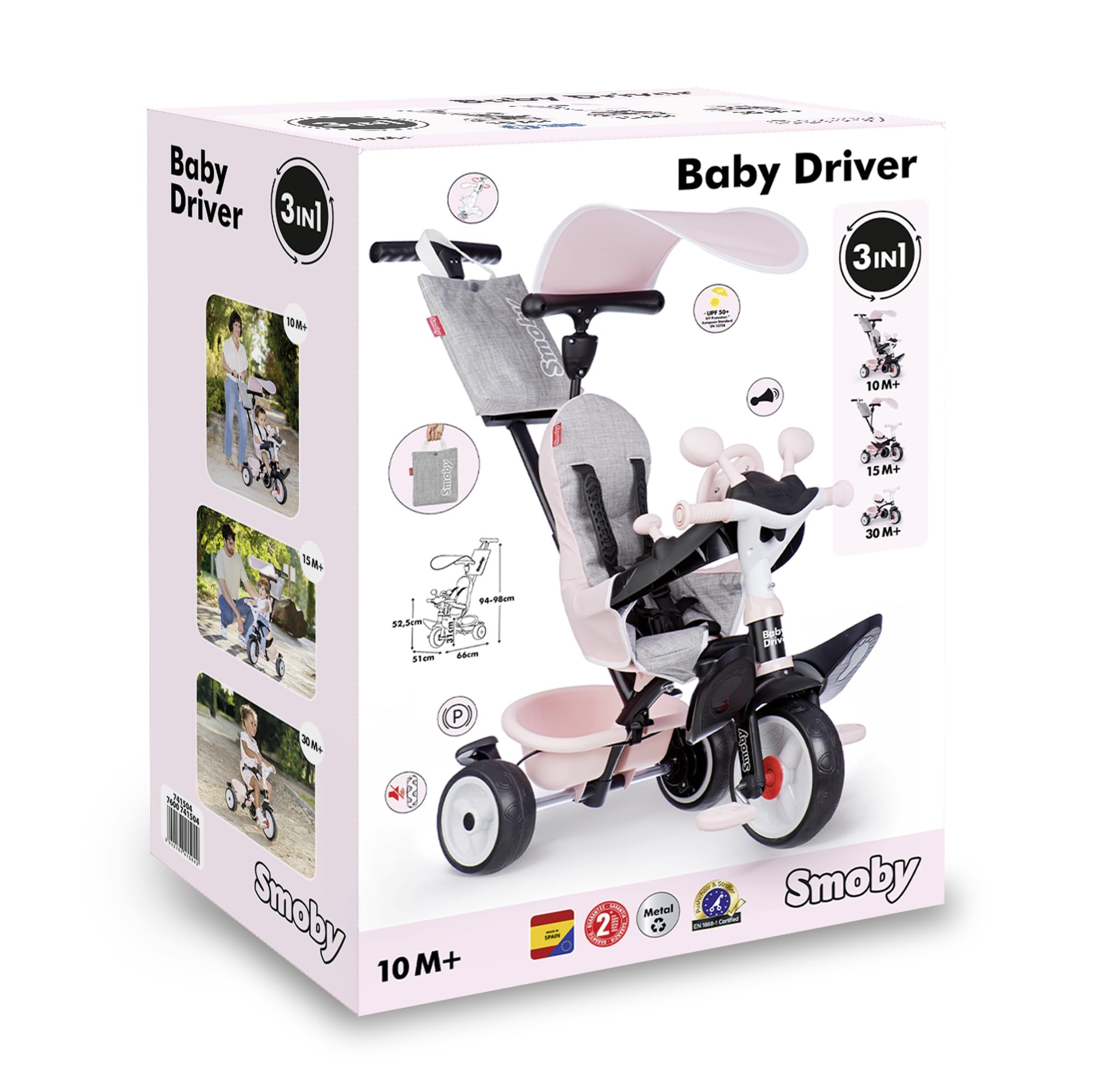 smoby-life-baby-driver-dreirad-ros-3-in-1-ab-10-monaten image 7