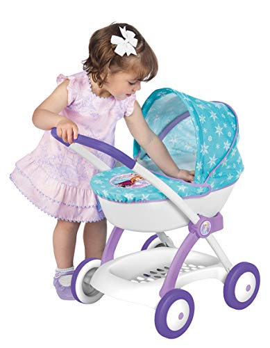 smoby-baby-nurse-puppen-buggy-frozen-blau-geschenk-ab-3-jahre image 6